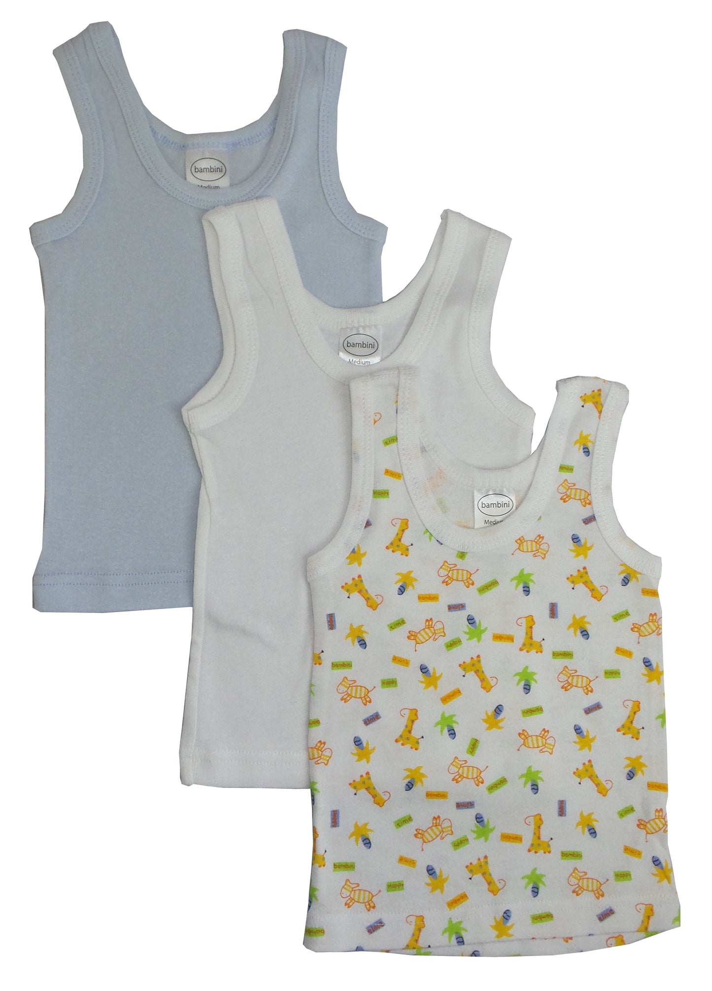 Patapata# Bambini Boys Printed Tank Top Variety 3 Pack