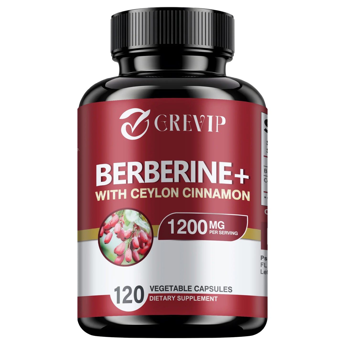 Patapata Berberine + Ceylon Cinnamon – Metabolism Support & Antioxidant Formula | 120 Vegan Capsules for Gut & Glucose Health