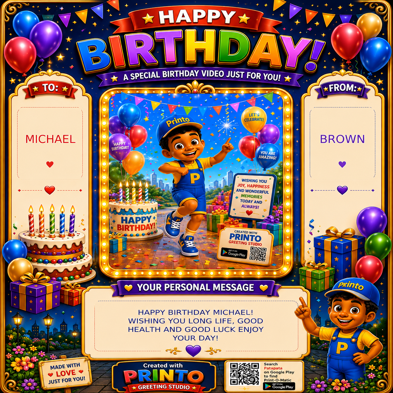Printo Standard Personalized Video Greeting