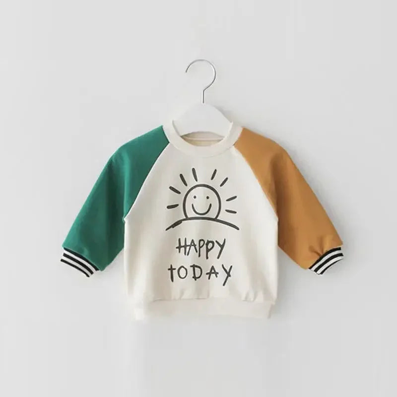 Patapata# Toddler Long Sleeve Cotton T-Shirt (Boys & Girls)