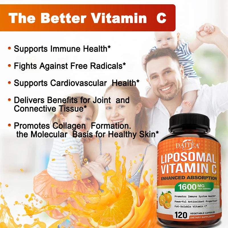 Patapata Liposomal Vitamin C Capsules – Immune Support & Cellular Health Booster | 120 High-Absorption Capsules