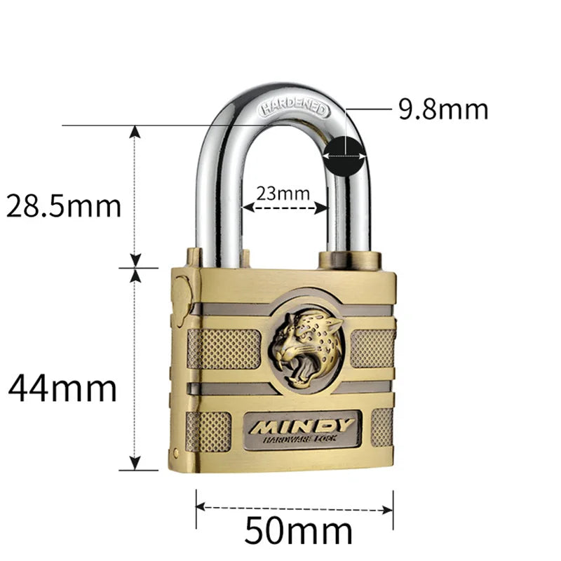 Patapata# ! High Quality Padlock with Key, Classic Style Solid Dormitory Door Lock, Anti-theft Warehouse Iron Big Door Cabinet Outdoor Locks