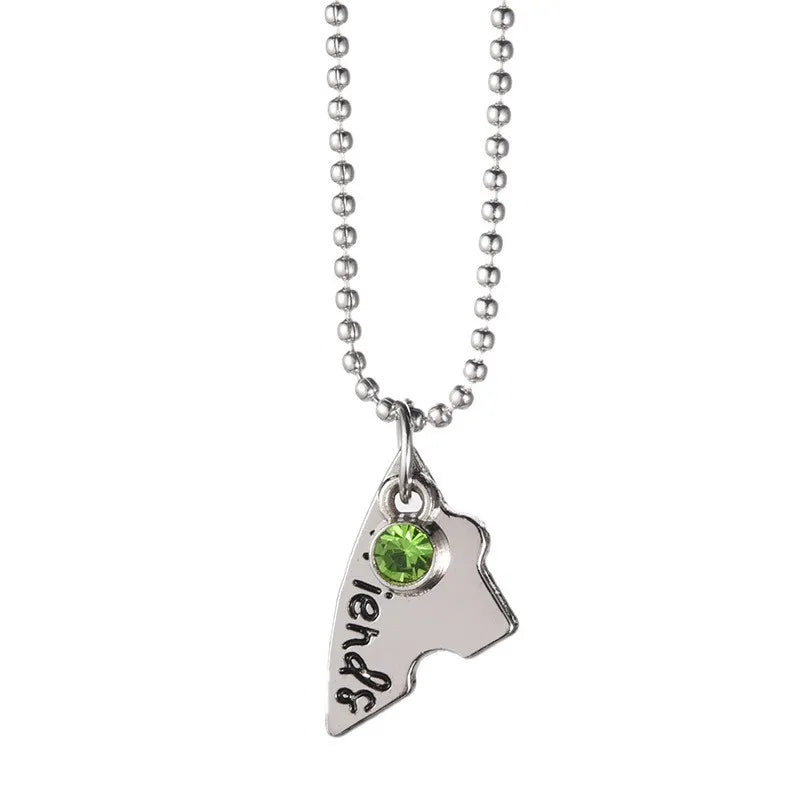 Patapata# ! Korean Fashionable Women Necklace Chain 3 Piece Set Best Friend Friendship Pendant Bff Matching Necklace Jewelry