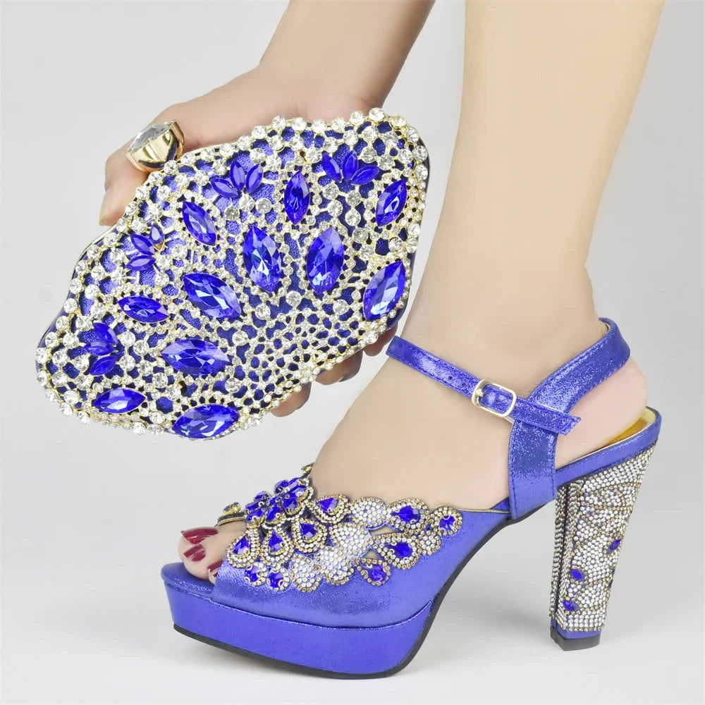 Patapata# ! Matching Shoes and Bag Set for Party Wedding Shoes Bride Italian Shoe and Bag Set for Party In Women Luxury Shoes Women Designer