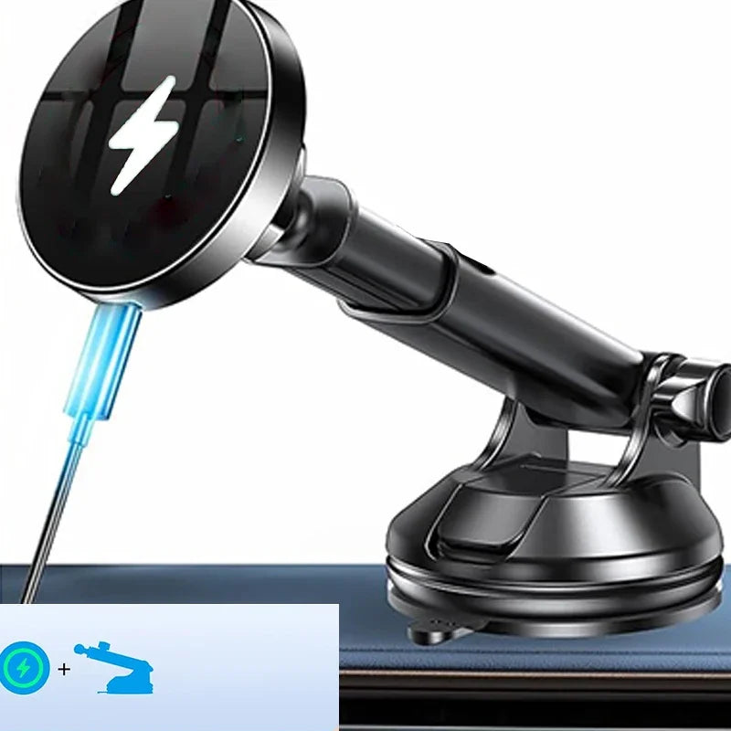 Patapata# ! UYUXIO Strong Magnetic Wireless Car Phone Charger Adapter 15W Dashboard Windshield Car Phone Holder for iPhone 16 15 14 Pro Max