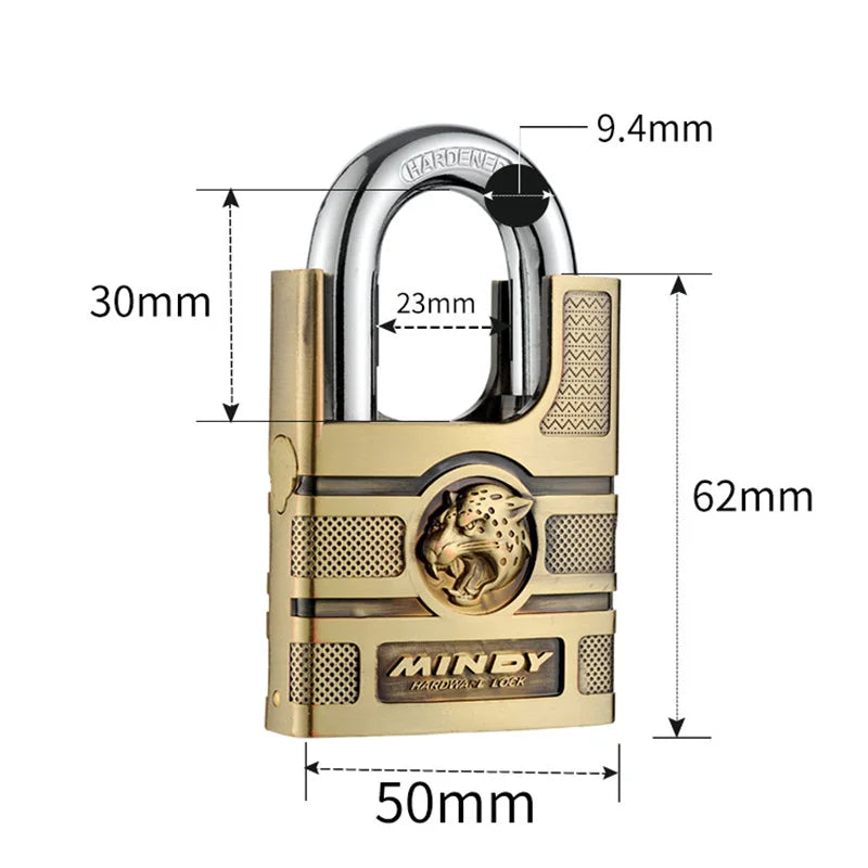 Patapata# ! High Quality Padlock with Key, Classic Style Solid Dormitory Door Lock, Anti-theft Warehouse Iron Big Door Cabinet Outdoor Locks