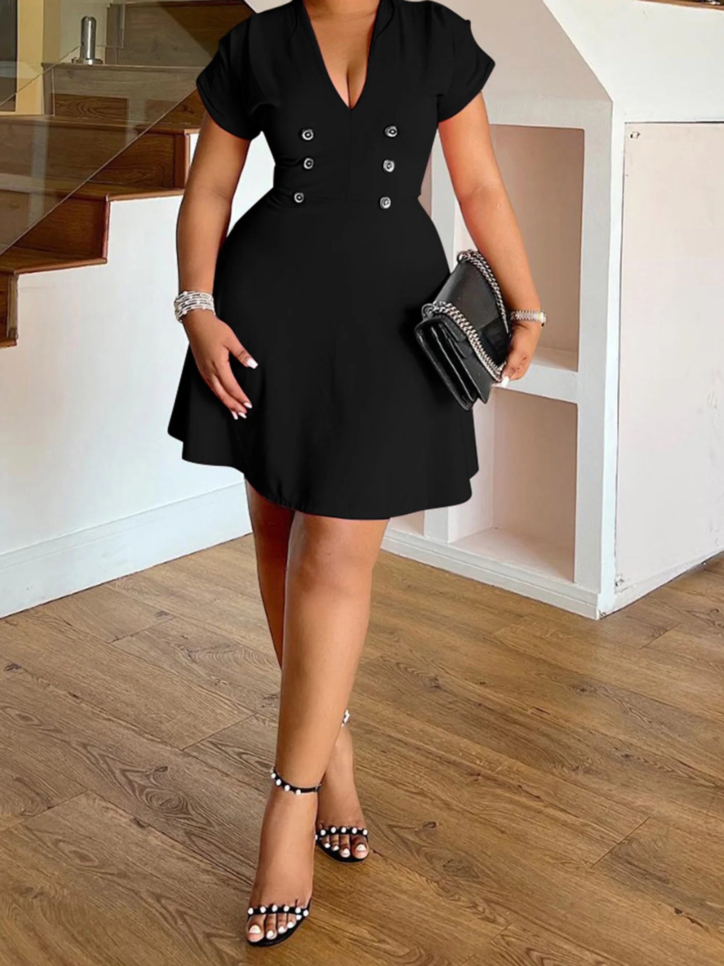 Patapata# ! Women Plus Size Dress Floral Print Ruffle Sleeve V-Neck Summer Casual A-line Dress with Belt Detail and Pockets
