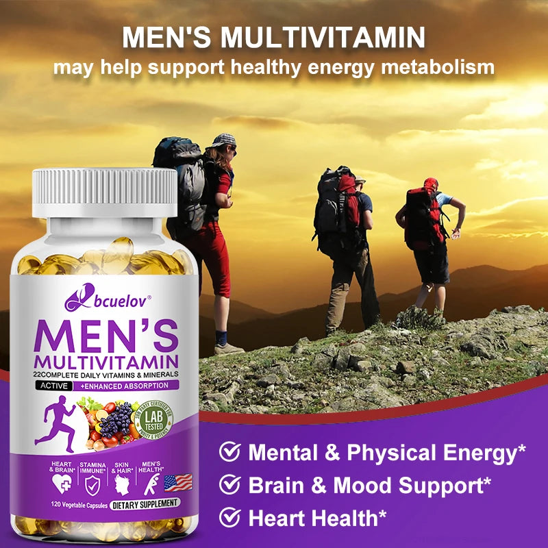 Patapata Men’s Daily Multivitamin – 22 Essential Vitamins & Minerals for Energy, Immunity & Whole-Body Health
