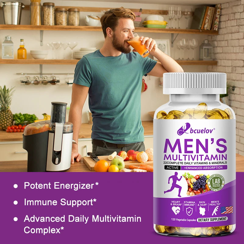 Patapata Men’s Daily Multivitamin – 22 Essential Vitamins & Minerals for Energy, Immunity & Whole-Body Health