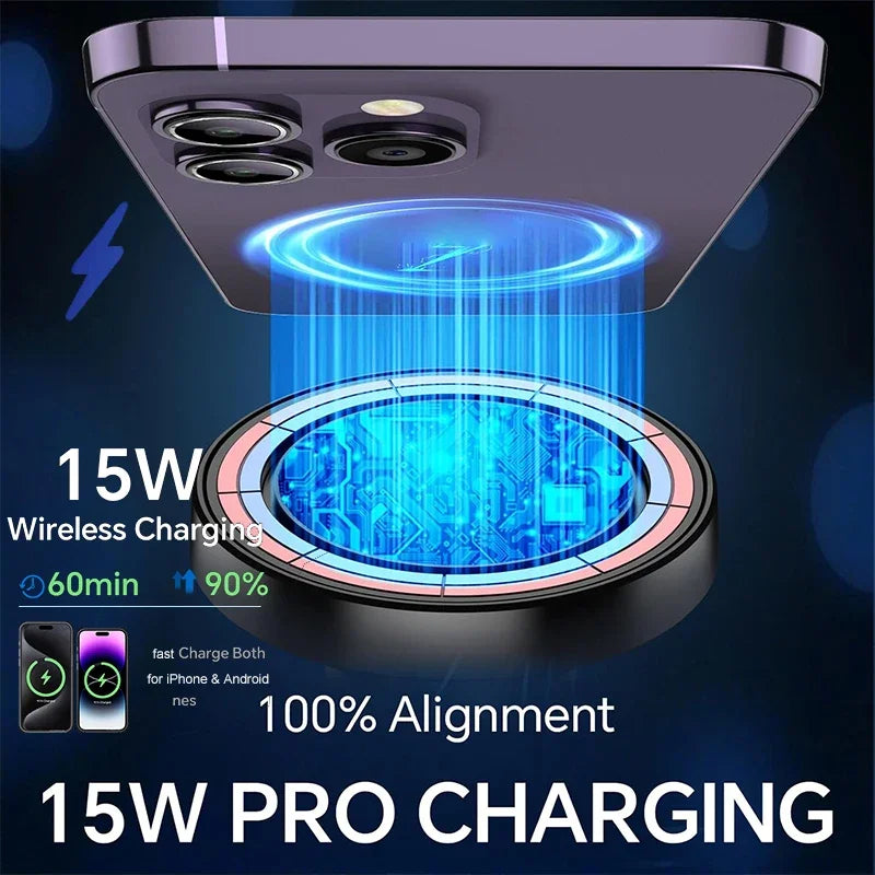Patapata# ! UYUXIO Strong Magnetic Wireless Car Phone Charger Adapter 15W Dashboard Windshield Car Phone Holder for iPhone 16 15 14 Pro Max