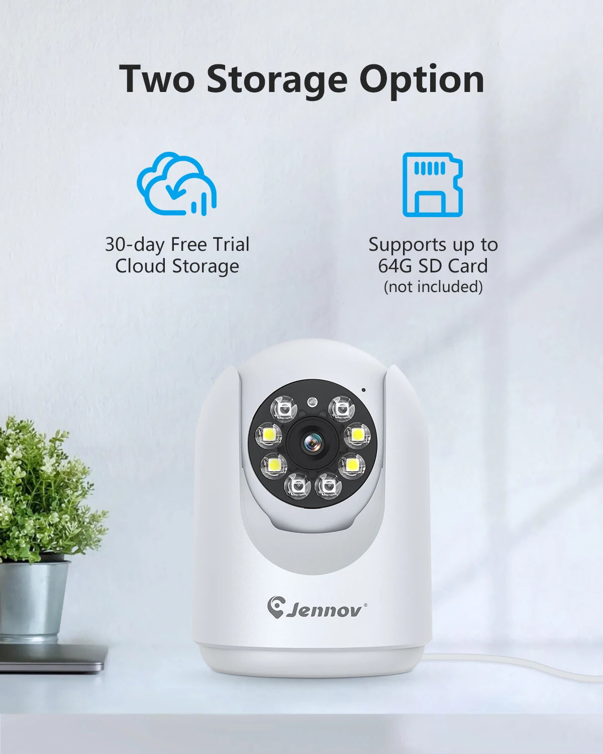 Patapata# ! Jennov 2Pcs 2K Pan/Tilt Indoor Home Security Cameras - 2.4 GHz Pet Dog Camera, WiFi Baby Camera Monitor,Auto Tracking