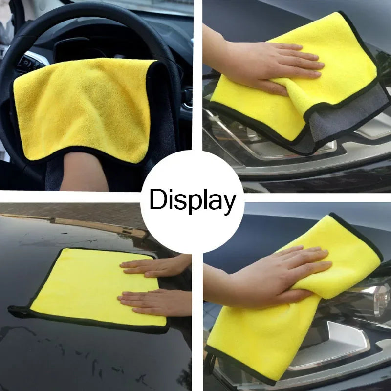 Patapata# ! 1/2/6PCS Car cleaning towels, car washing and drying cloths, microfiber towels, care face cloths, car beauty accessories