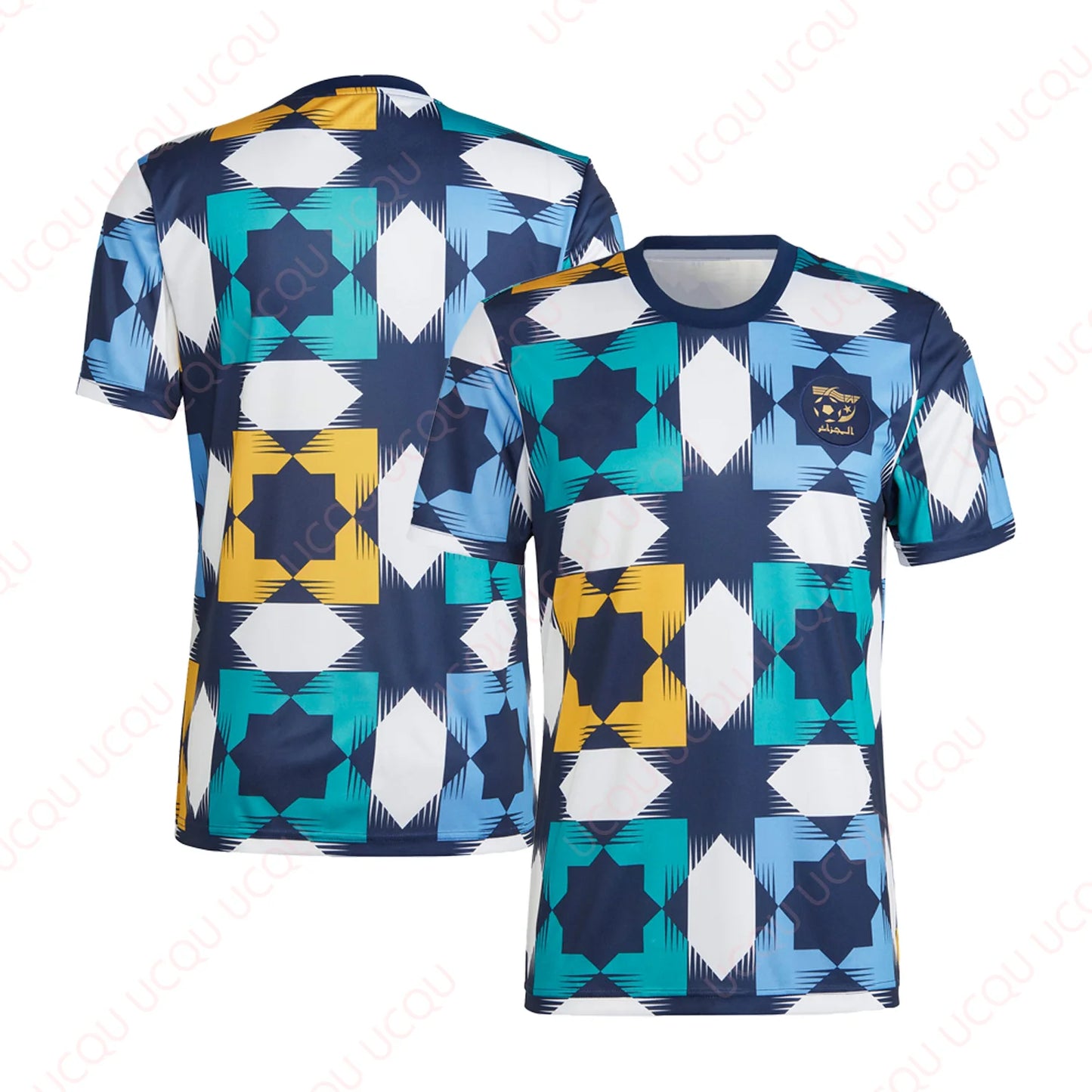 Patapata# ! Men's Soccer Algeria Pre-Match Jersey Newest Outdoor Quick Dry Jersey Summer Classic Tee Adults Loose Exercise Jersey