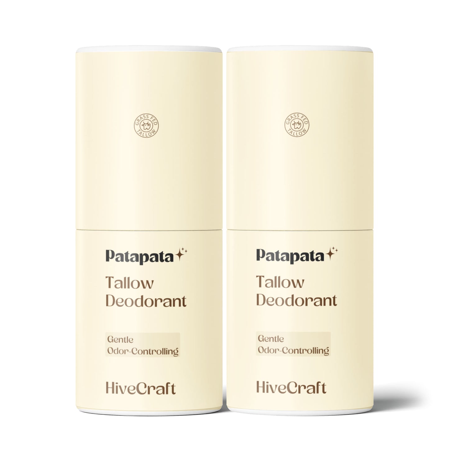 Patapata# ! 2 Pack Natural Tallow Deodorant Stick