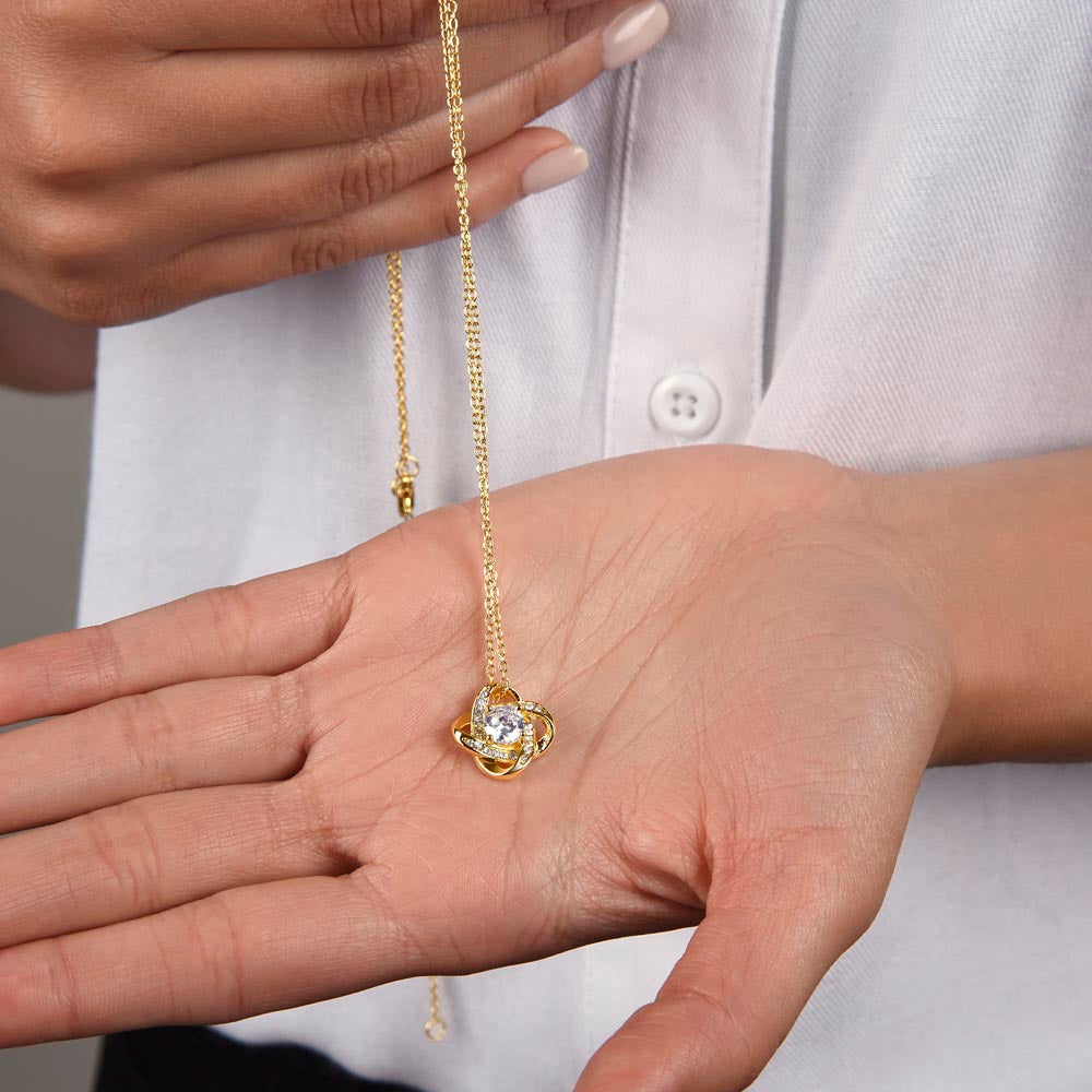 Patapata# ! Love Knot Necklace (Yellow & White Gold Variants )2