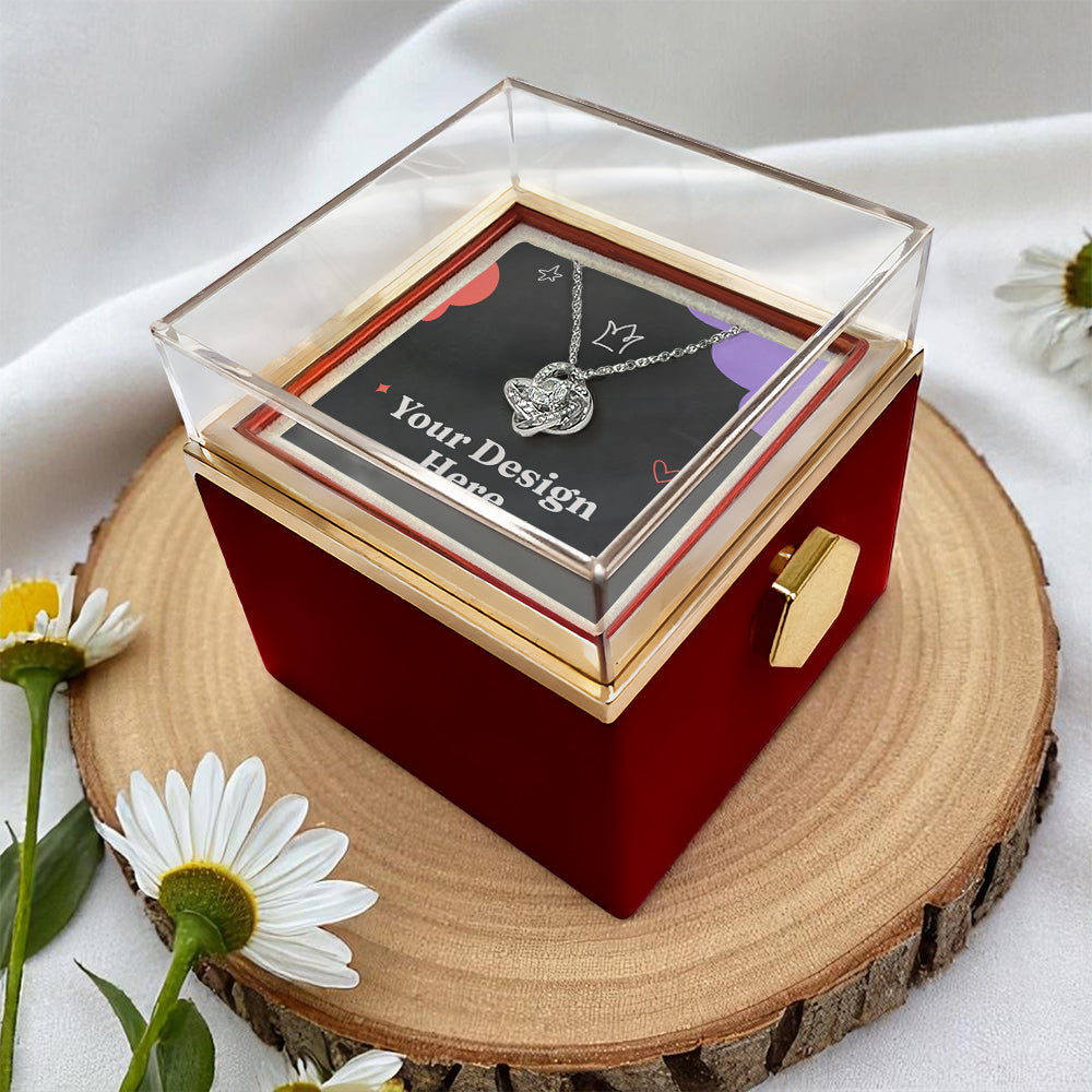 Patapata# ! Love Knot with Rotating Rose Gift Box 1