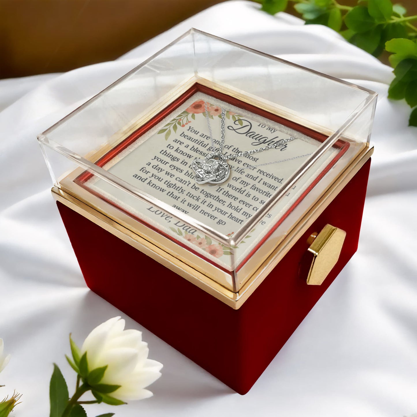 Patapata# ! Love Knot with Rotating Rose Gift Box 1