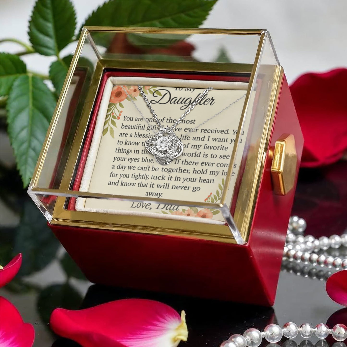 Patapata# ! Love Knot with Rotating Rose Gift Box 1