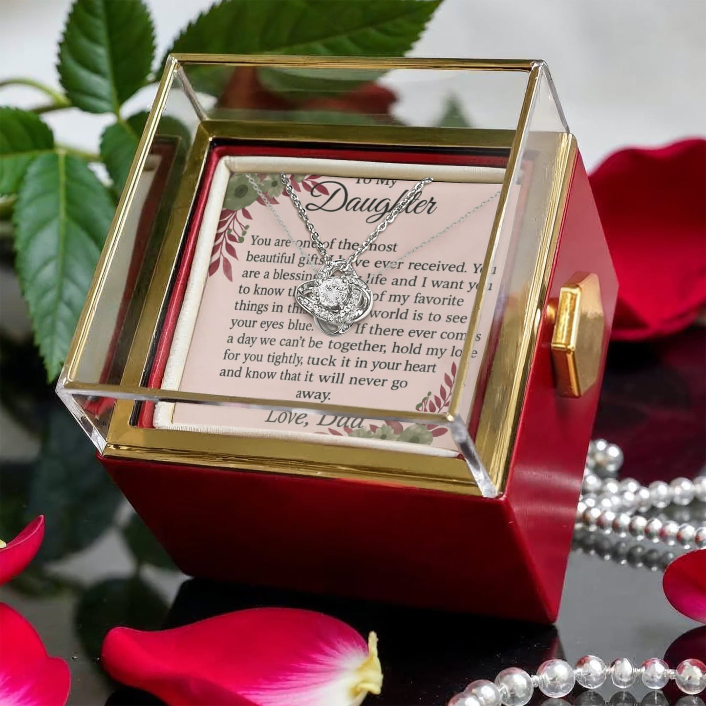 Patapata# ! Love Knot with Rotating Rose Gift Box 4