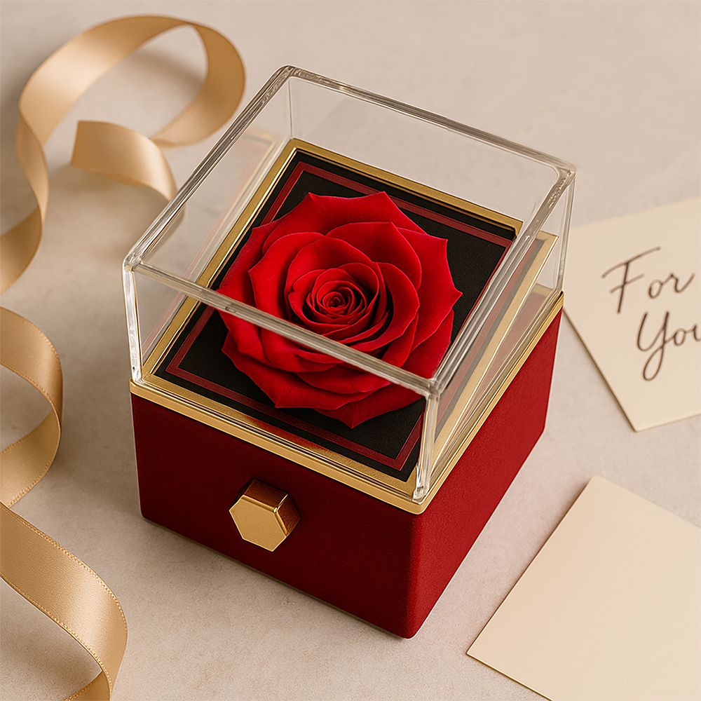 Patapata# ! Love Knot with Rotating Rose Gift Box 5