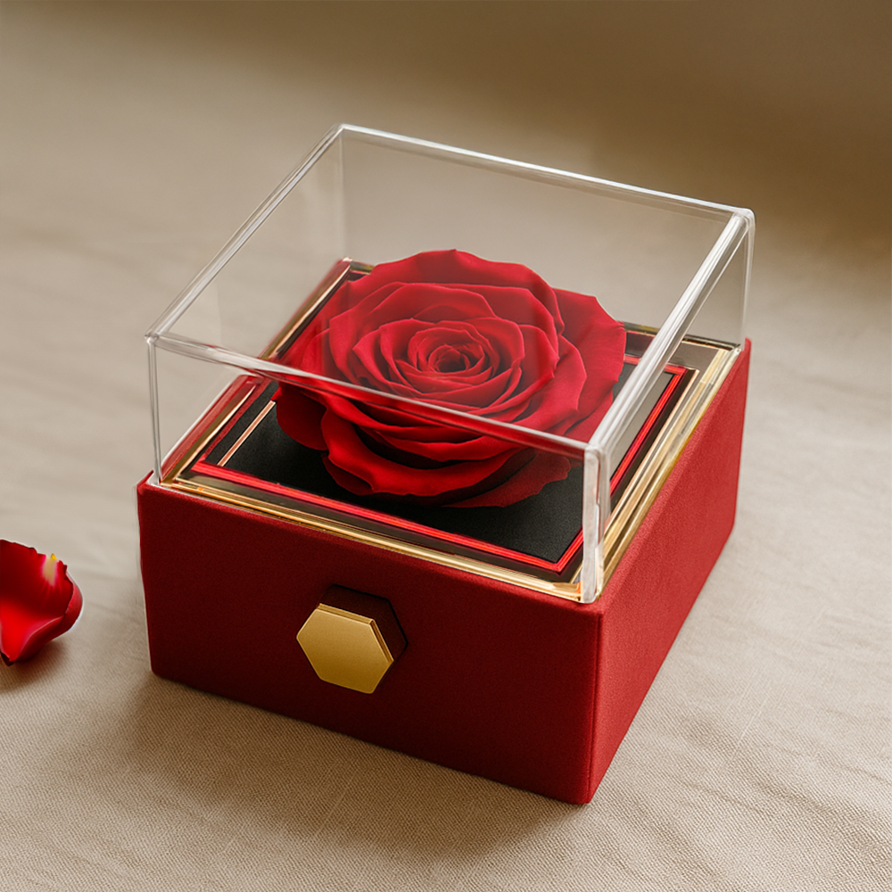 Patapata# ! Love Knot with Rotating Rose Gift Box 4