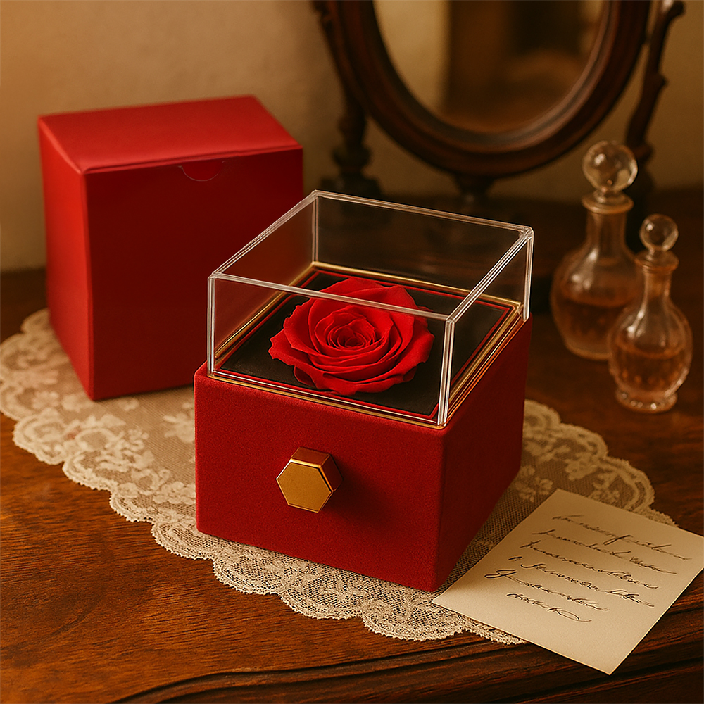 Patapata# ! Love Knot with Rotating Rose Gift Box 1