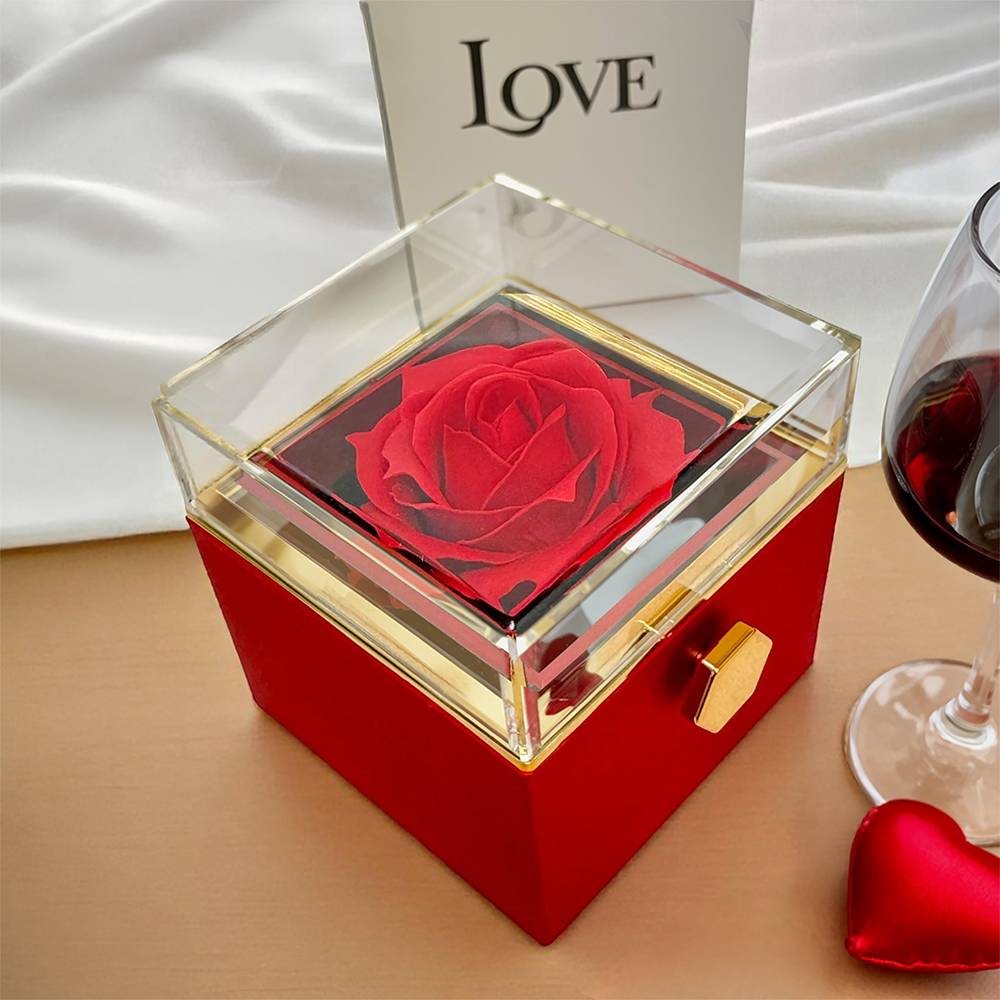 Patapata# ! Love Knot with Rotating Rose Gift Box 1