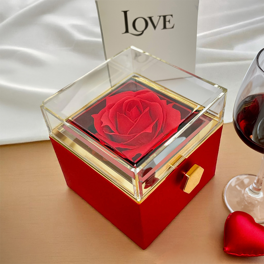 Patapata# ! Love Knot with Rotating Rose Gift Box 5