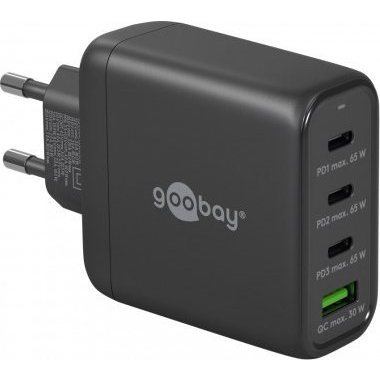 GOOBAY USB-C PD GaN Multiport Fast Charger (68 W) fekete (64819)-0