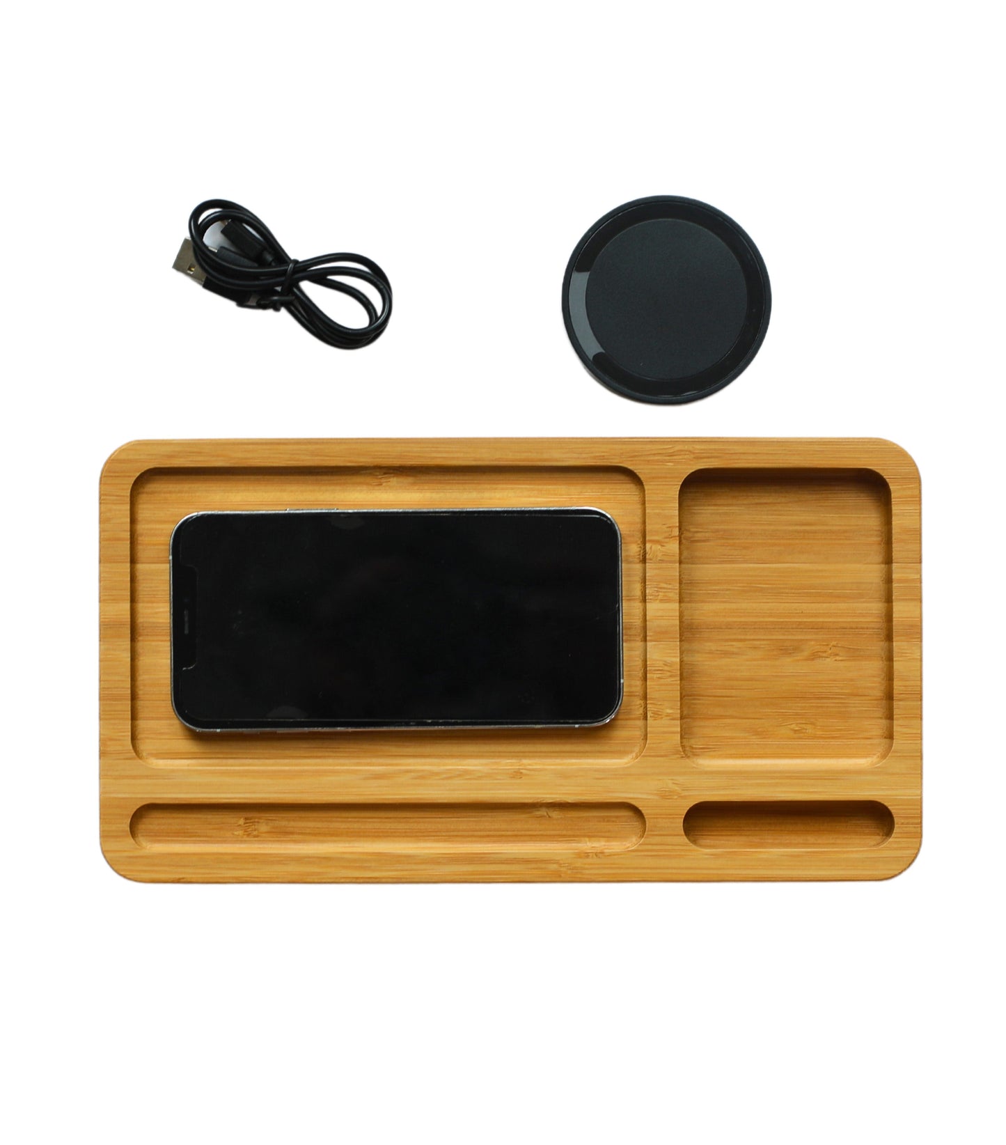 Bamboo Wireless Phone Charging Valet-0