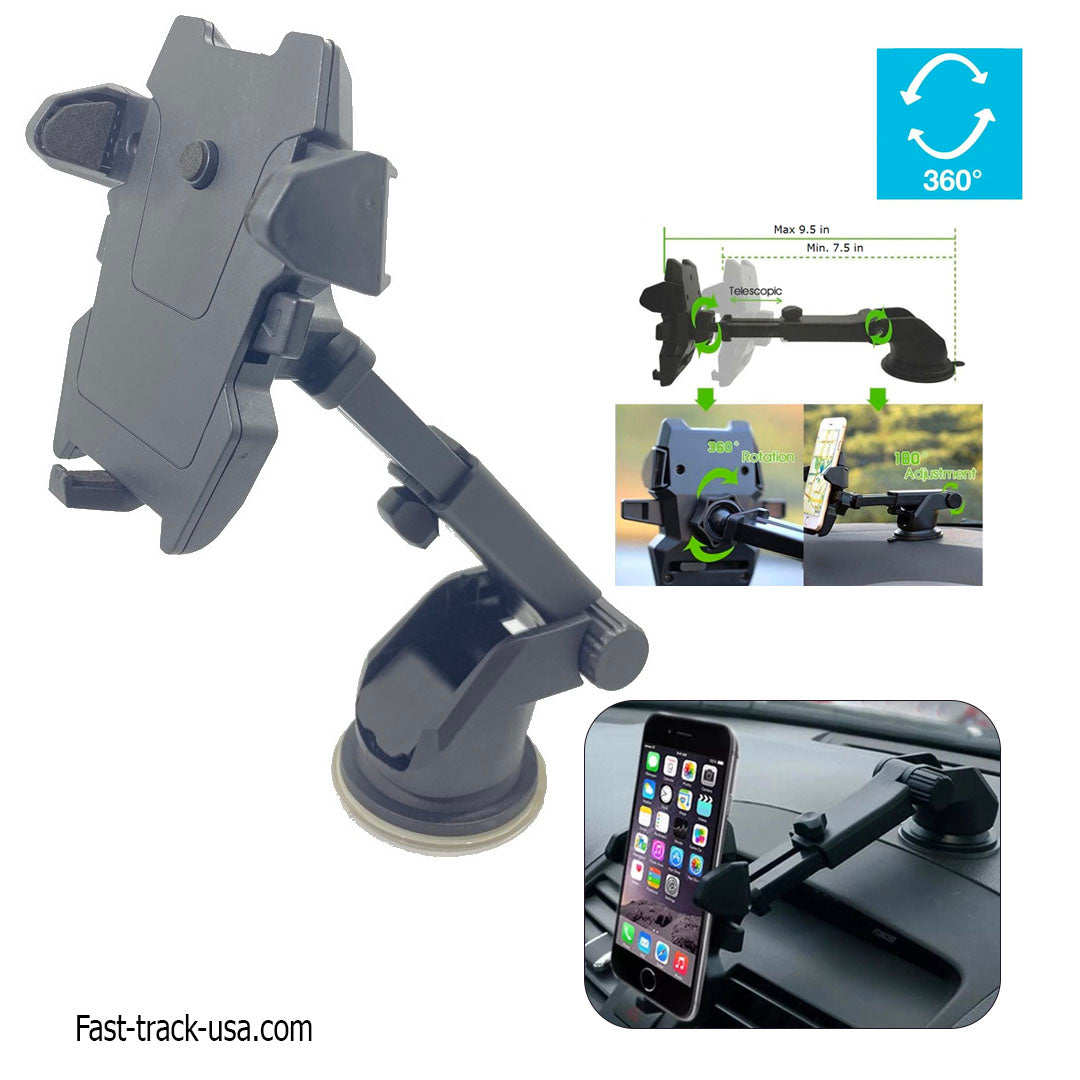 Car Phone Mount Holder Adjustable Long Neck One Touch-4
