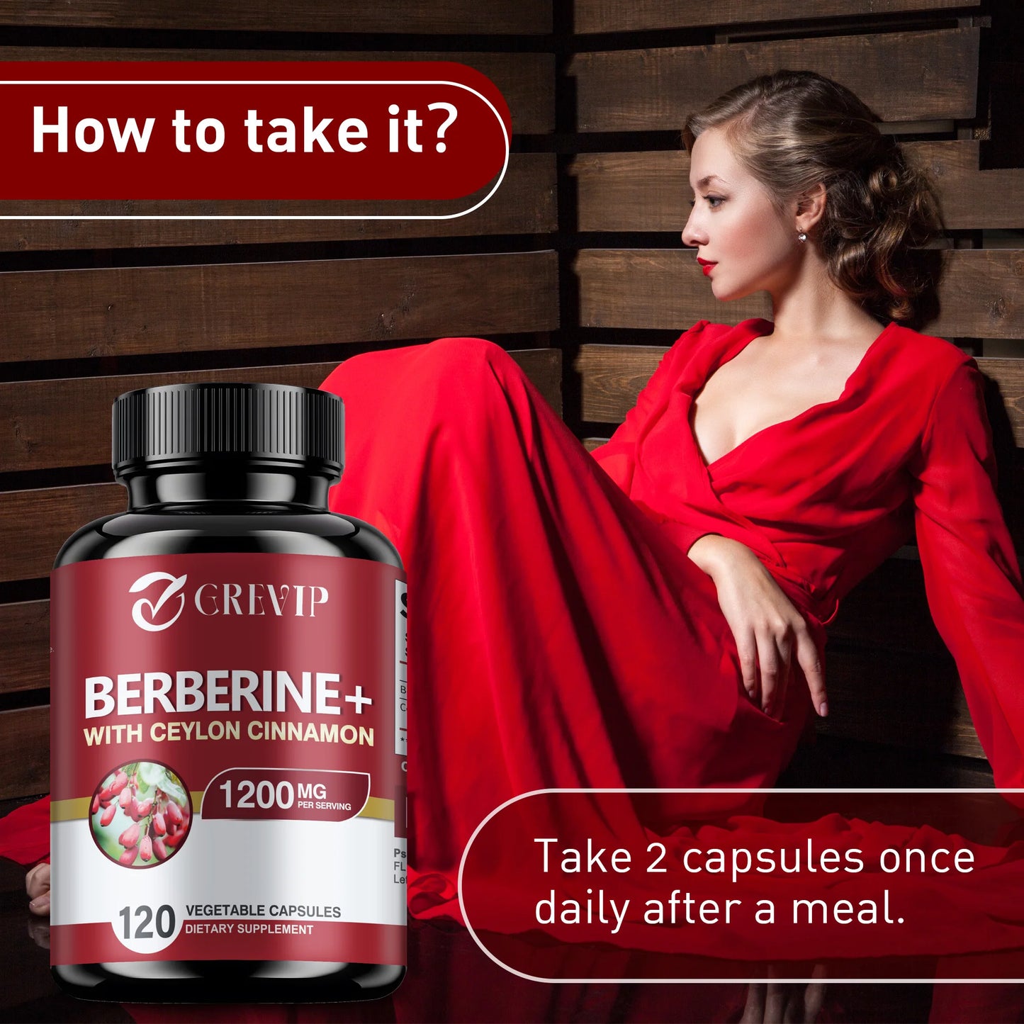 Patapata Berberine + Ceylon Cinnamon – Metabolism Support & Antioxidant Formula | 120 Vegan Capsules for Gut & Glucose Health