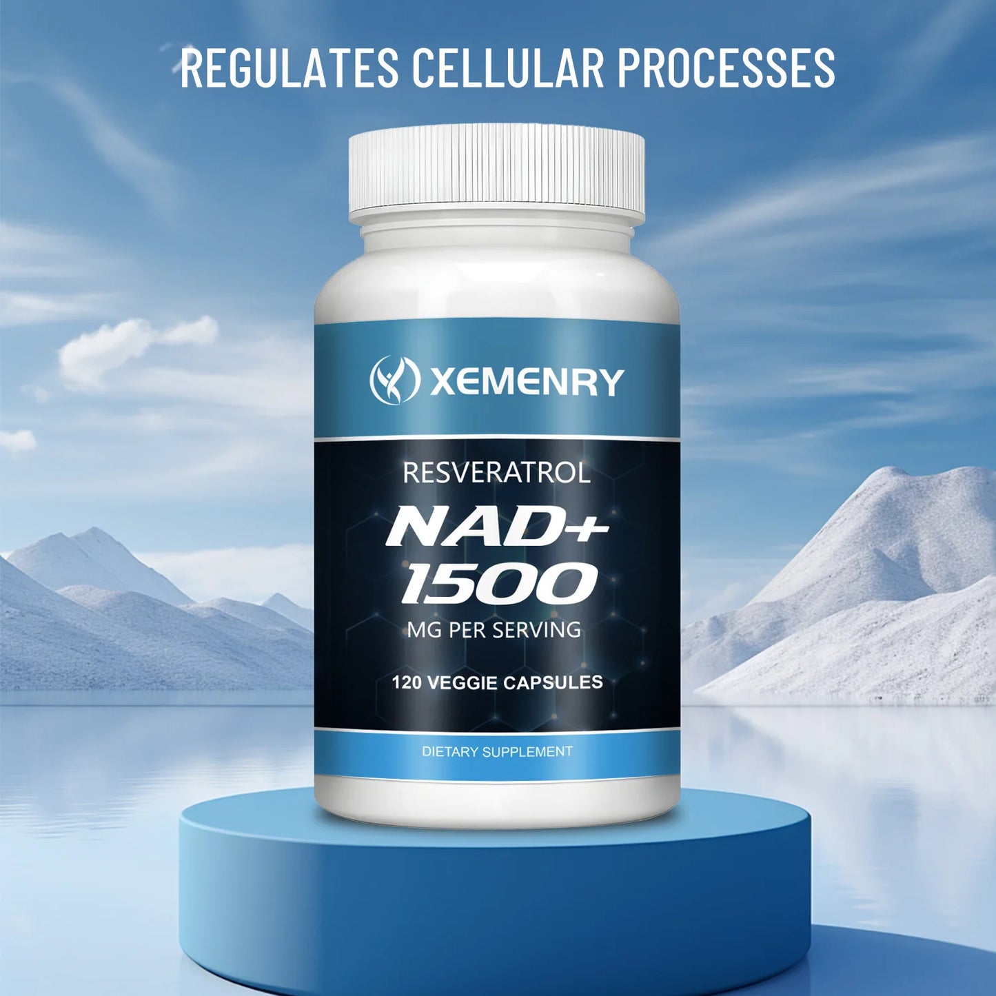 Patapata NAD+ Resveratrol Complex – 120 Capsules | Anti-Aging, Energy Boost & Skin Cell Renewal