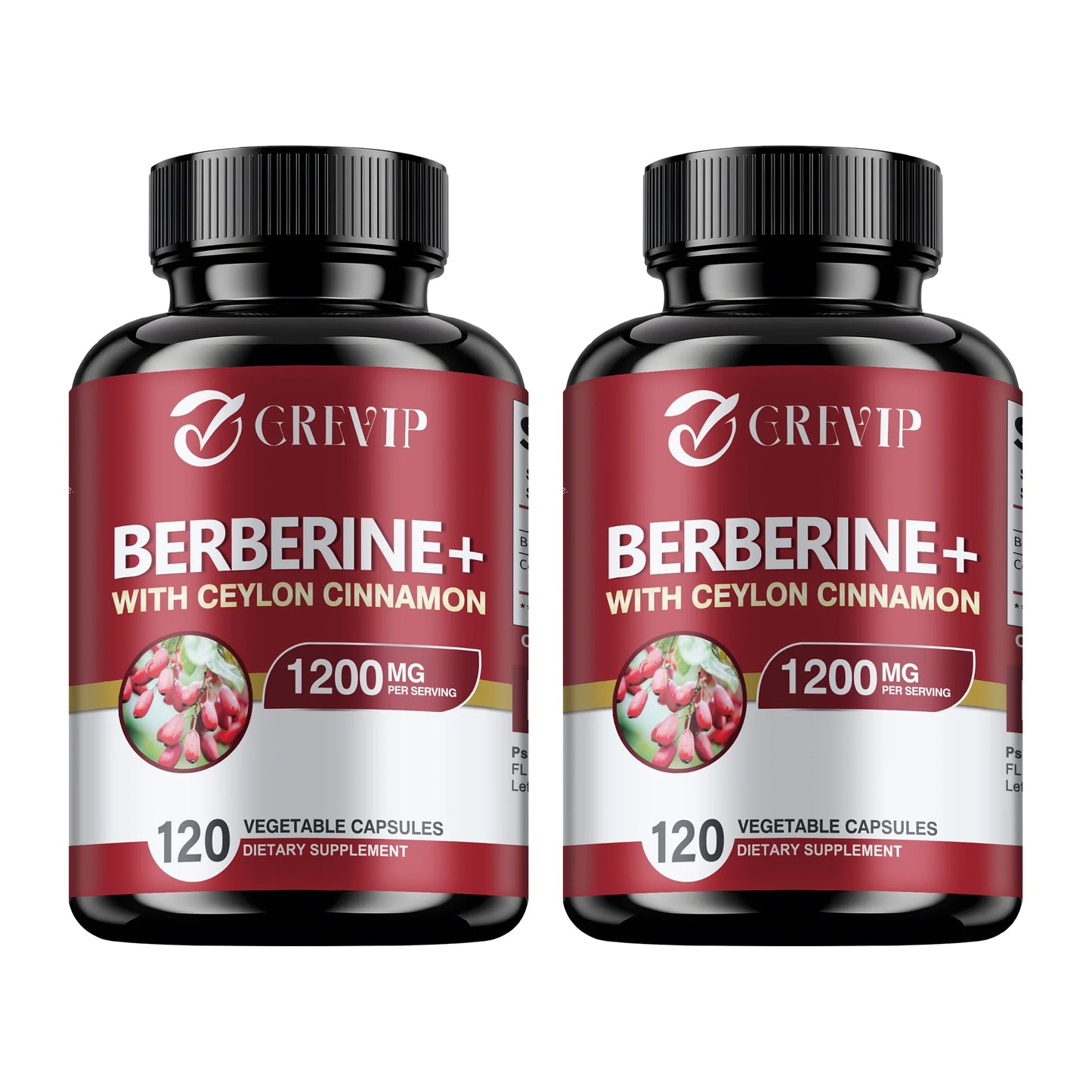 Patapata Berberine + Ceylon Cinnamon – Metabolism Support & Antioxidant Formula | 120 Vegan Capsules for Gut & Glucose Health
