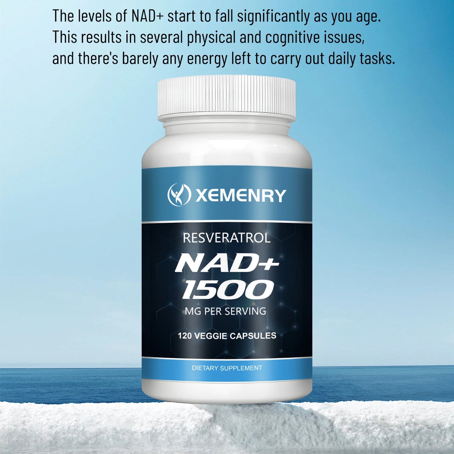 Patapata NAD+ Resveratrol Complex – 120 Capsules | Anti-Aging, Energy Boost & Skin Cell Renewal