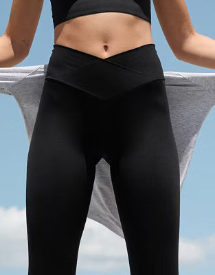 Patapata# Aerie Real Me High Waisted Crossover Legging – Budget Comfort & Viral Everyday Wear
