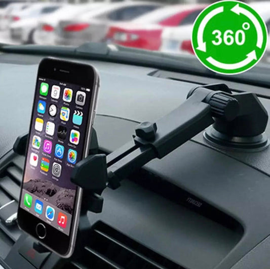 Car Phone Mount Holder Adjustable Long Neck One Touch-0