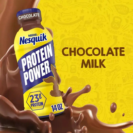 Patapata# ! 12Pcs Nesquik Protein Power Chocolate Milk Beverage, 14oz