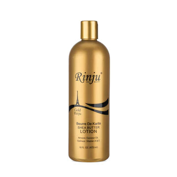 Patapata# Rinju Gold Shea Butter Lotion – 16 oz (Deep Moisture • Smooth Skin • Rich Shea Care)