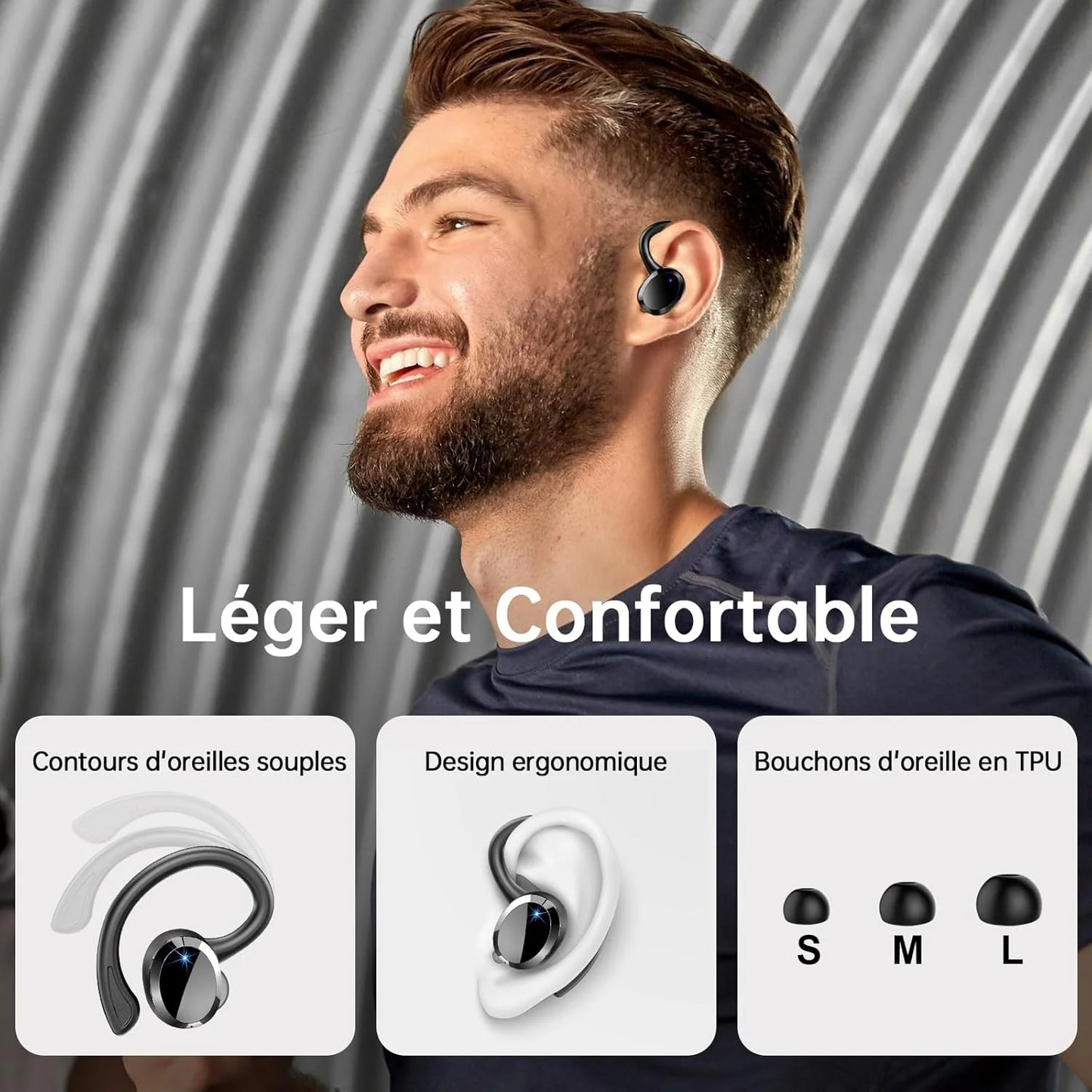 Patapata# ! Wireless Earbuds, Bluetooth 5.3 Earbuds Stereo Bass, in-Ear Noise Cancelling Mic, Earphones IP7 Waterproof Sports, 40H Playback.