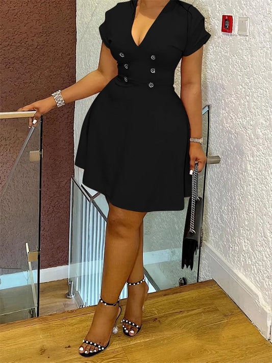 Patapata# ! Women Plus Size Dress Floral Print Ruffle Sleeve V-Neck Summer Casual A-line Dress with Belt Detail and Pockets