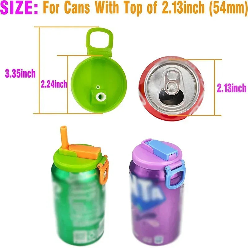 Patapata Cute Bear Straw Silicone Can Lid – Reusable Travel Cap for Soda & Juice Cans