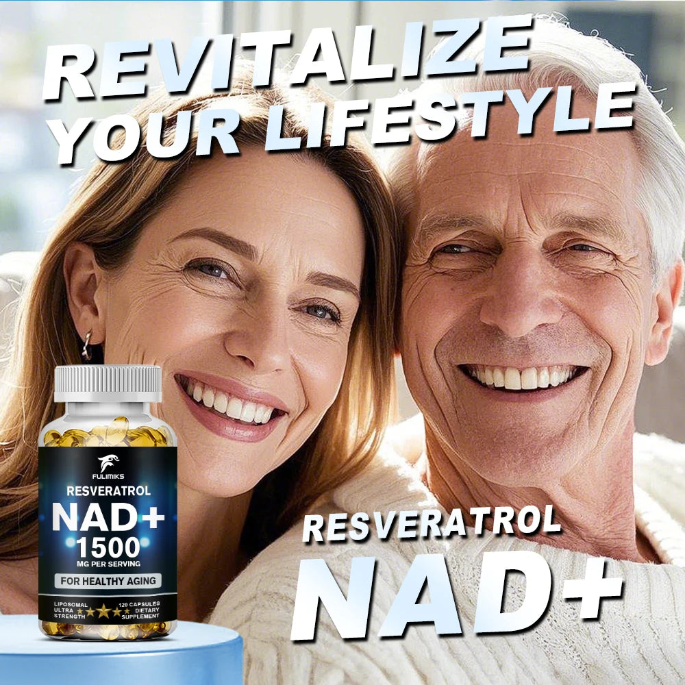 Patapata NAD+ & Resveratrol – Cellular Energy, Anti-Aging & Skin Renewal Formula | 120 Capsules