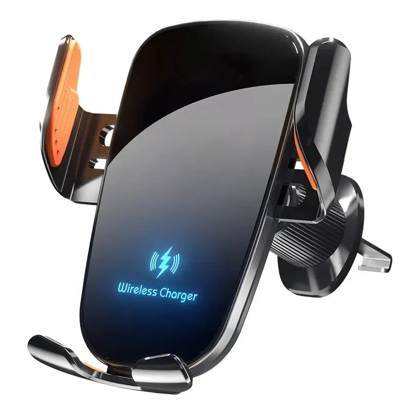 Patapata# ! UYUXIO Wireless Car Charger Fast Charge Manual Clamping Air Vent Car Phone Holder for Samsung Android Phones iPhone 16 15 14 13