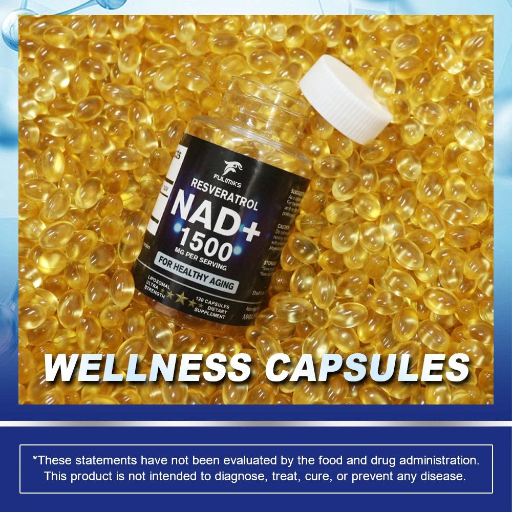 Patapata NAD+ & Resveratrol – Cellular Energy, Anti-Aging & Skin Renewal Formula | 120 Capsules