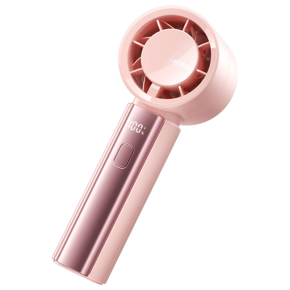 Patapata# ! Handheld Fan Speed 1-100 Adjustable 4000mAh Rechargeable Mini Fan With Digital Display Small Portable Fan For Outdoor