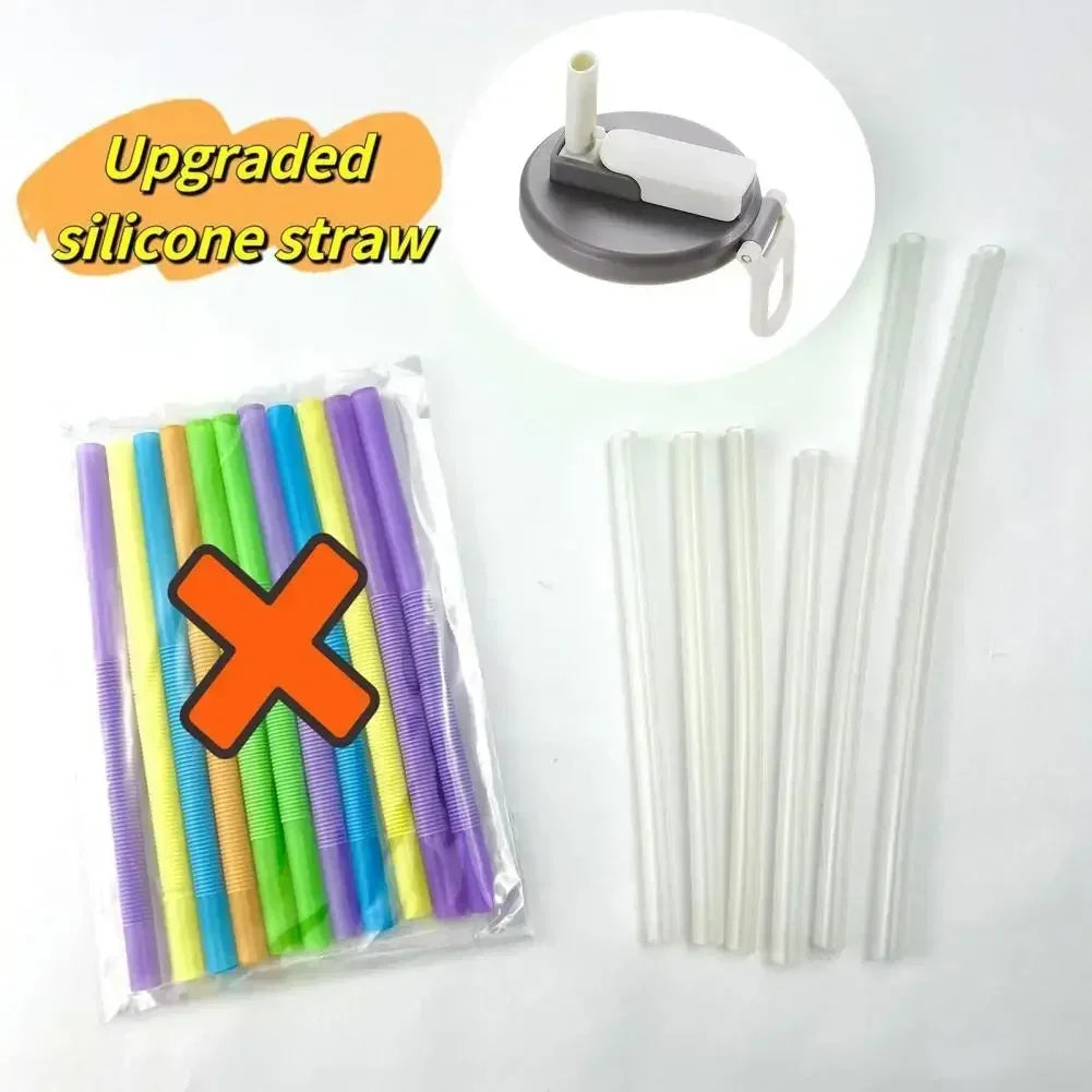 Patapata Cute Bear Straw Silicone Can Lid – Reusable Travel Cap for Soda & Juice Cans