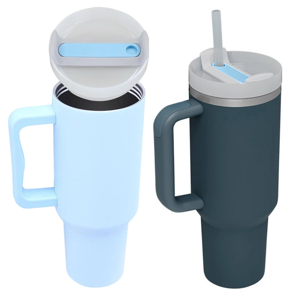 Patapata# ! Handle Straw Tumbler Flip Straw Lid for 40 oz With Handle Fit 40oz for stanelys Mugs Cup Rotate 360 Degrees Cup Cover Accessorie