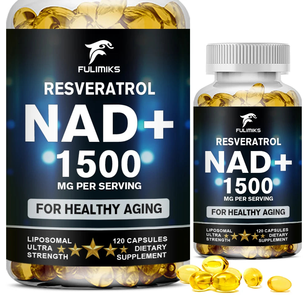 Patapata NAD+ & Resveratrol – Cellular Energy, Anti-Aging & Skin Renewal Formula | 120 Capsules