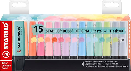 Patapata# 6 STABILO BOSS HIGHLIGHTERS, Pastel Colors